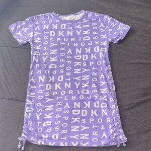 DKNY Purple Kids Dress with White Lettering